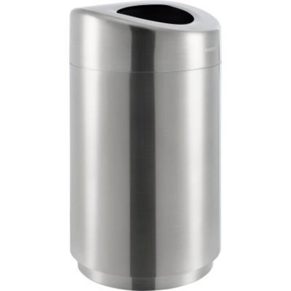 Gec Global Industrial Round Curved Open Top Trash Can, 32 Gallon, Satin Stainless Steel EK9070-MT